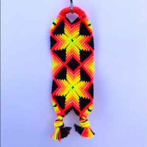 Neon Starburst Keychain